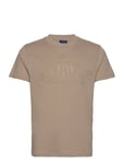 Reg Tonal Shield Ss T-Shirt Beige GANT