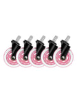 Deltaco Casters for gaming chairs 5pcs Pink
