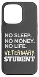 Coque pour iPhone 13 Pro Veterinarian No Sleep No Money No Life Vet Student