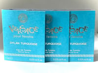 VERSACE DYLAN TURQUOISE POUR FEMME 3 X 1ml EDT SAMPLES SPRAY