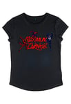 Marvel Women's Spider-Man Classic Maximum Carnage Title Screen Rolled Sleeve T-Shirt, Black, XL