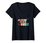 Womens Air Guitar Outfit for Air Guitar V-Neck T-Shirt