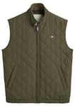 GANT Quilted Vest Doudoune sans Manches Matelassée Windcheater, Racing Green, S Homme