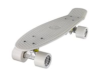 Ridge Glow In The Dark Retro Style Skateboard complet avec ABEC-7 roulements Blanc/Blanc - 56 cm