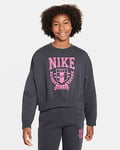 Nike Sportswear Older Kids' (Girls') Oversized Fleece Crew-Neck Sweatshirt