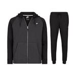 Nike Sportswear Mens Optic Full Zip Tracksuit, Black and Grey Cotton - Size Large