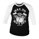 Hybris Wax On Off Baseball 3/4 Sleeve Tee (S,WhiteBlack)