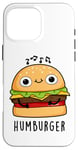 Coque pour iPhone 16 Pro Max Jeu de mots drôle pour hamburger Hum-burger