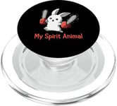 Funny Bunny Spirit Animal Tronçonneuse Lover PopSockets PopGrip pour MagSafe