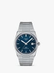 Tissot T1374071104100 Men's PRX Powermatic 80 Date Bracelet Strap Watch, Silver/Blue