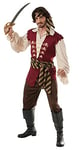 RUBIES - Generic Officiel - Déguisement Adulte Pirate Elegante Homme - Taille Standard - Costume Haut, Pantalon et Bandeau - Pour Hallowen, Carnaval - Idée Cadeau de Noël