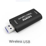 Carte d'acquisition USB 3.0 4K 1080P,adaptateur pour jeu en Streaming en direct,compatible avec Win 7 8 10 Linux YouTube OBS - Type Wireless USB