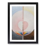 Big Box Art What A Human Being is by Hilma Af Klint Framed Wall Art Picture Print Ready to Hang, Black A2 (62 x 45 cm)