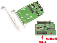 KALEA-INFORMATIQUE Adaptateur pour SSD M2 NGFF SATA B ou B+M Key et/ou SSD mSATA vers SATA, avec équerre