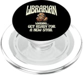 Librarian Loading Get Ready For A New Star Library Book PopSockets PopGrip for MagSafe