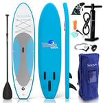 SereneLife Inflatable Stand Up Paddle Board, SUP Board- Paddleboards for Adults & Youth, Paddle Board Accessories,15.25 cm Thick Standup Paddleboarding, Non-Slip Deck, Wide Stance, Surf Control