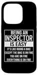 iPhone 14 Pro Funny inspector design saying: being an inspector is easy Case