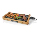 Nedis - Teppanyaki Bord Grill | Bageplade (l x w): 43 x 23 cm | Antal personer: 6 Personer | Non-stick belægning | 4 Varmeindstillinger - FCBG100FBK43