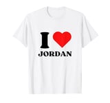 I Love Jordan I Heart Jordan Y2k Red Heart Jordan Name T-Shirt