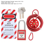 Cable Lock Kit Adjustable Insulation Universal For Valve Red Energy Isolat Part