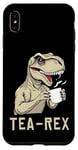 iPhone XS Max Funny Tea Rex Tee Dinosaur Design Tea Drinking Lover Graphic Case