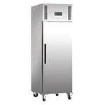 Polar Refrigeration G-Series 600W Upright Freezer 600 Litre, Stainless Steel, -20°C to -10°C, 2000(H)x680(W)x815(D)mm, Energy Rating D, 3 Shelves, Usable Capacity: 376 Ltr, R290 | G593