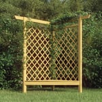 Tonnelle de jardin Tonnelle Barnum Pergola d'angle avec banc 166x81x174 cm Bois de pin imprégné 63484