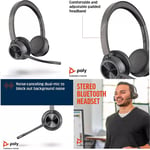 Poly Plantronics Voyager 4320 UC Bluetooth Wireless Headset Windows + Mac USB-A