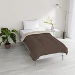 Italian Bed Linen Couette d’Hiver rembourré Bicolore Sogni e Capricci, Marron/Crème, 200x200cm