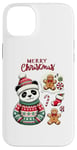 Coque pour iPhone 14 Plus Pull Moche de Noël - Panda Endormi Rêvant de Friandises