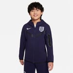 Nike England Hettegenser Nsw Tech Fleece Fz Euro 2024 - Purple Ink/hvit Barn Hettegensere unisex