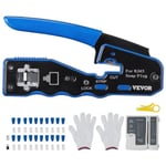 VEVOR RJ45 Crimper - 8 Pin Ethernet Crimping Tool - Komplett sats med tillbehör