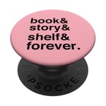 Étagère D’histoire D’amoureux Des Livres Forever Reading PopSockets PopGrip Adhésif