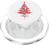 Sapin de Noël rouge - We Wish You A Merry Christmas PopSockets PopGrip pour MagSafe