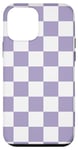 iPhone 12 mini Pastel Purple Checkered, Checkerboard Pattern Aesthetic Case