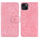 Trolsk Imprint Mandala lommebok (iPhone 13) - Rosa