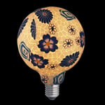 Dimbar LED glob Ø125 Flower Blue 30lm E27 1,6W