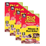 The Big Cheese Bait Block Pasta Sachets - 4 Pack, 60 Total x 10g - Kills Mice and Rats, Pest Control for Kitchen & Food Prep Areas - Rat Killer For Mouse Traps - Super Strength Rat Poisoning