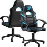 BraZen Office Gaming Chair for Adults - Computer Gaming Chair - Gaming PC Chair - Blue Gaming Chair - Mid Back Small Gaming Chair - Computer Chairs - PC Gaming Chair Kids - Valor (Blue)