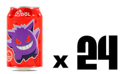 Qdol Pokemon Soda Läsk - Gengar Jordgubbssmak Flak (24st x 33cl)