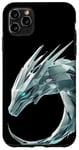 Coque pour iPhone 11 Pro Max Cyber Tech Dragon Cyberpunk géométrique futuriste