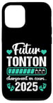 Coque pour iPhone 12/12 Pro Futur Tonton 2025 Humour Annonce Naissance Grossesse Cadeau