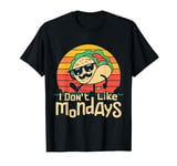 I Don't Like Mondays Funny Taco Tuesday Retro Sunset Vintage T-Shirt