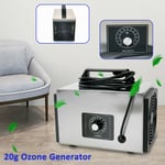 220V 20g/h Ozone Generator Disinfection Machine Air Purifier with Timer UK plug