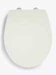 John Lewis Antibacterial Thermoset Slim Soft Close Toilet Seat, White