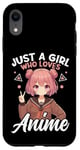 Coque pour iPhone XR Just a Girl Who Loves Anime Merch Afro-Américain Afro