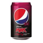 24 x Pepsi Max Cherry Fizzy Cans 330 ml - Free 24h Delivery