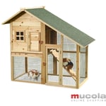 Mucola - Cage à lapin, clapier petit animal clapier en bois libre enclos extérieur clapier à lapin xxl