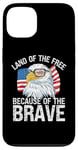 Coque pour iPhone 13 USA Eagle Land of the Free à cause du courageux 4 juillet