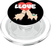 LLove Funny Llama Valentine Jeu de mots pour couples amoureux de lama PopSockets PopGrip pour MagSafe